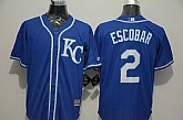 Kansas City Royals #2 Alcides Escobar Blue New Cool Base Stitched MLB Jersey,baseball caps,new era cap wholesale,wholesale hats